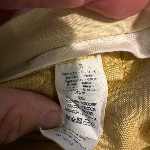 Forte Forte Pants Yellow mini corduroy straight flat front pants size 4 - Picture 9 of 12